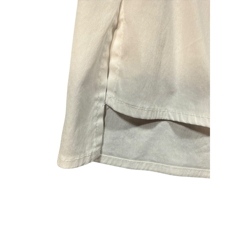 White Embroidered Lace Sleeve Button Front Blouse Women's Long Sleeve Top XS 0 - Picture 11 of 13